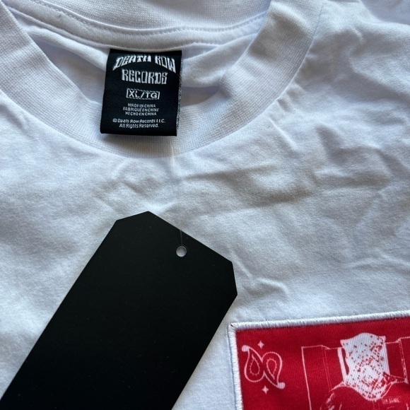 NWT Death Row Records Paisley Chair Logo Tee in White - Picture 8 of 8